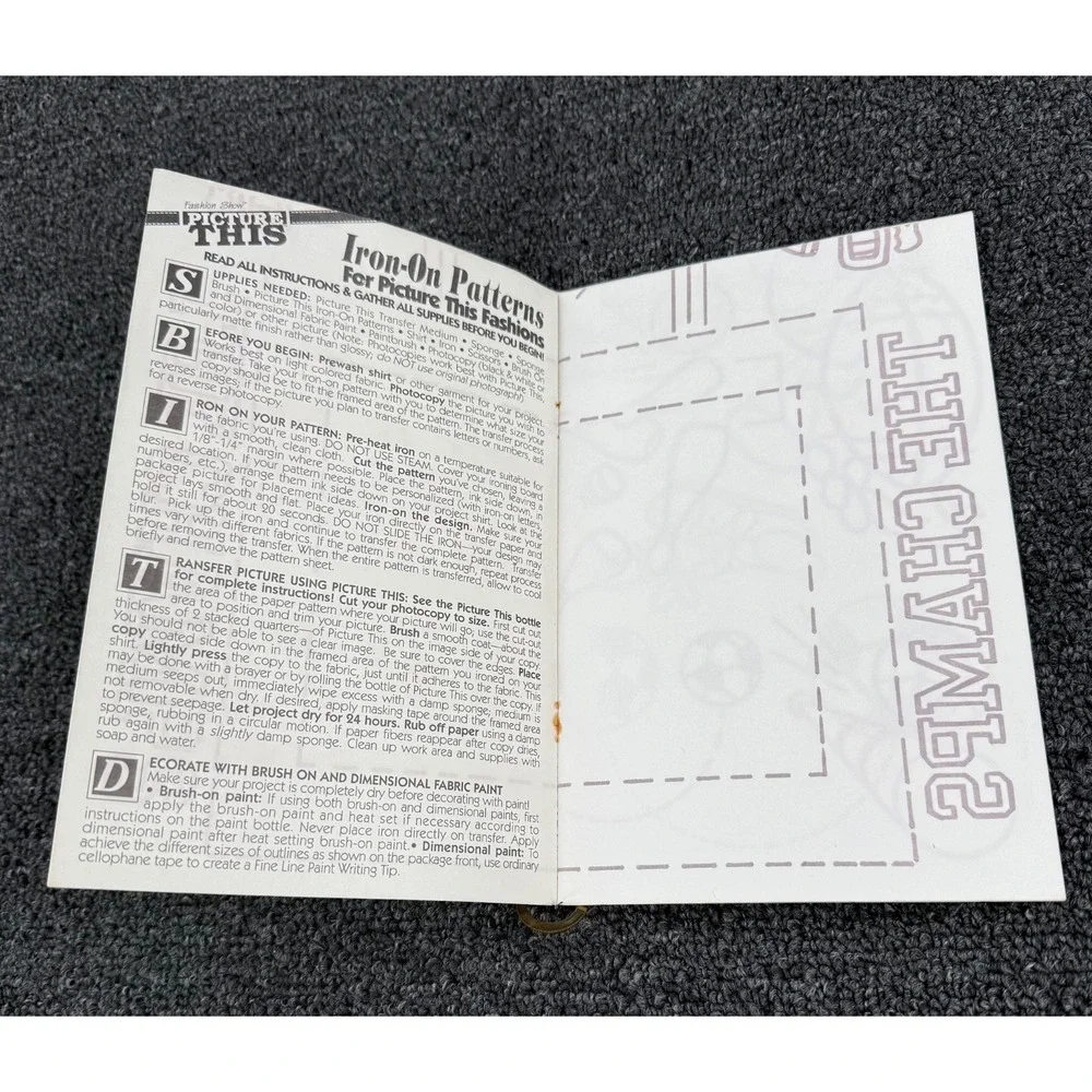 Vintage Plaid‎ Picture This Iron-On Transfers 24927 Champs Sports
